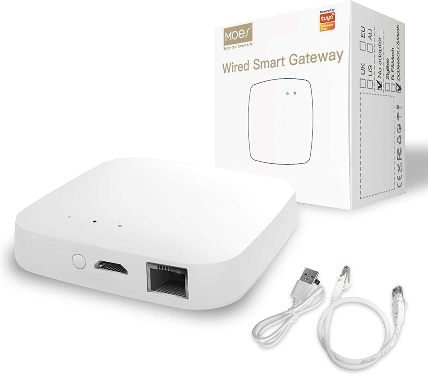 Compact ZigBee 3.0 & Bluetooth Smart Hub with Alarm Features for Home Automation