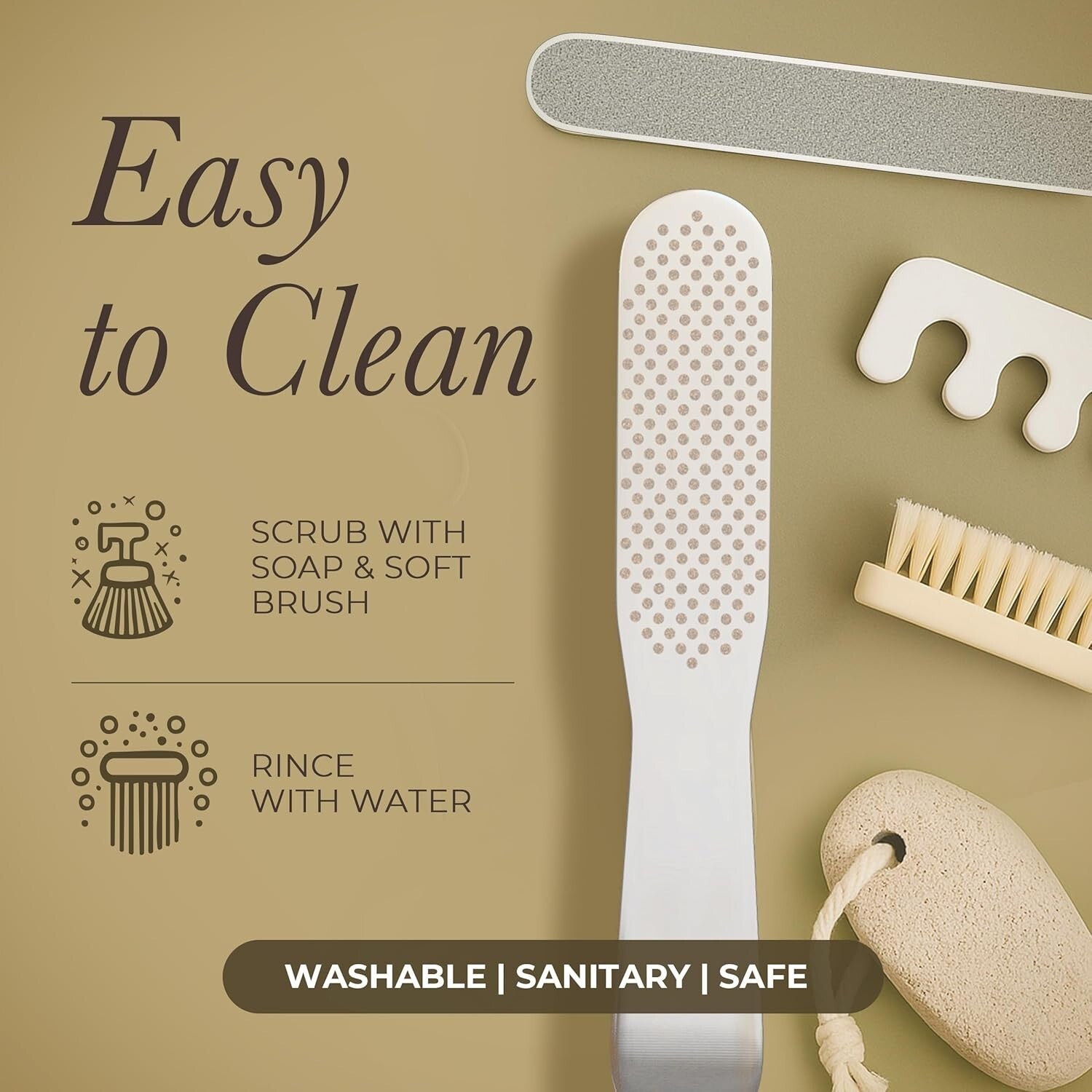 Professional-Grade Diamond Coarse Foot Buffer for Large Calluses & Rough Skin