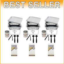 Load image into Gallery viewer, Multi-Color Party Serving Set: 36 Pieces with Chafing Dish and Table Covers