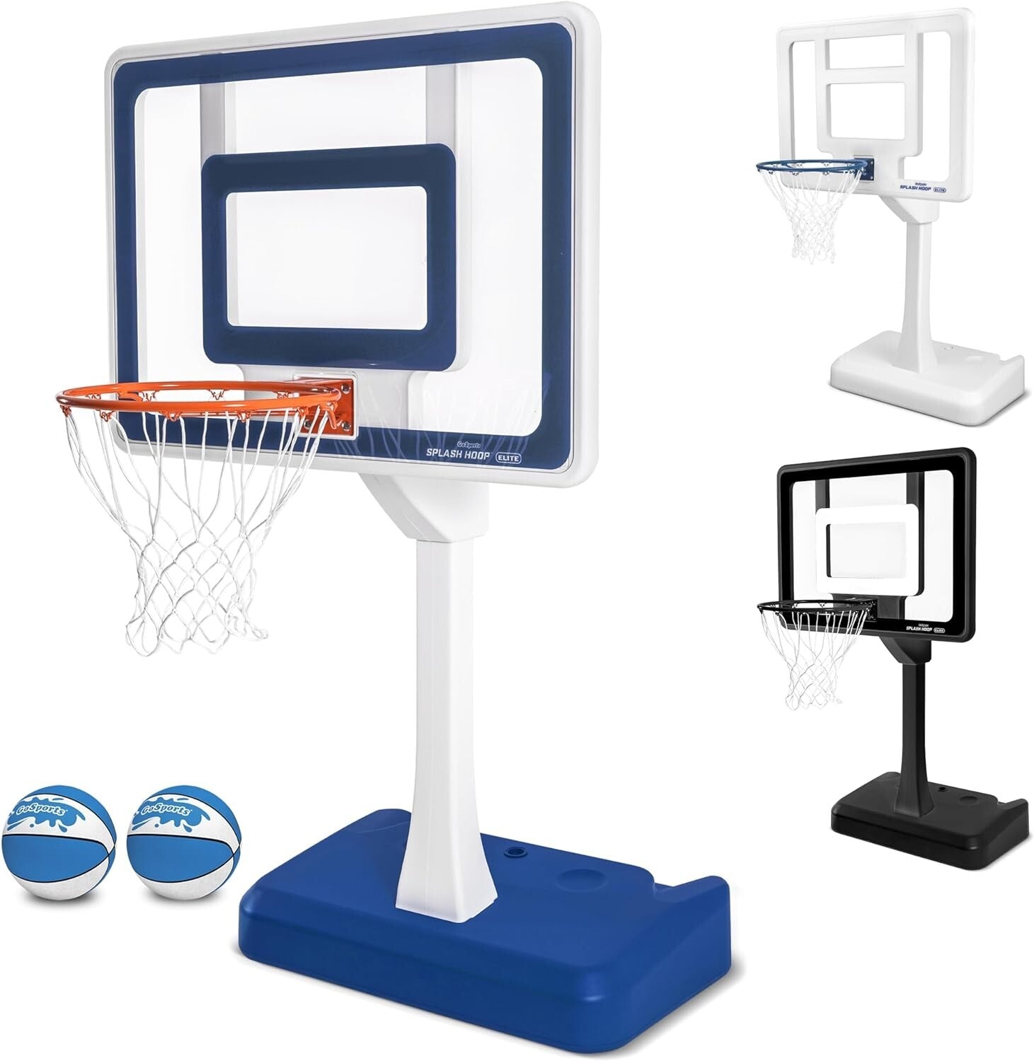 Pro-Style Splash Hoop Elite: Adjustable Height Pool Basketball with Easy Setup