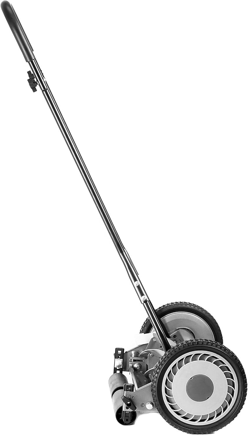 Sustainable 5-Blade Push Reel Mower - Adjustable Cutting Height for Lawn Care