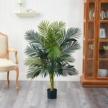 Load image into Gallery viewer, Stunning 4ft Golden Cane Palm Synthetic Tree for Home &amp; Office Decor