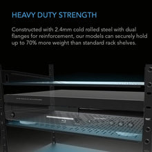 Load image into Gallery viewer, 14-Inch Deep Vented Rack Shelf, 1U Height - Premium Support for AV &amp; IT Gear