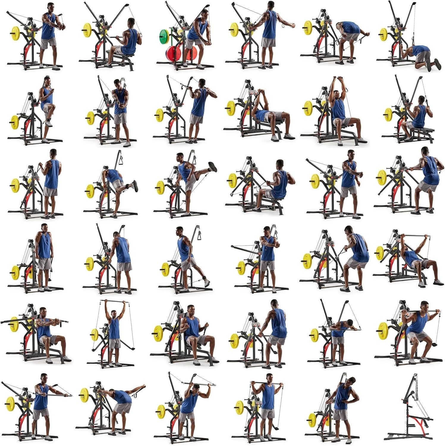 Heavy-Duty Alloy Steel Home Gym with Bi-Directional Arms - Safely Train Anytime