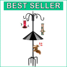 Load image into Gallery viewer, Sturdy 92-Inch Adjustable Shepherd Hook for Bird Feeders - 5-Prong Base Included