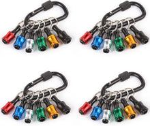 Load image into Gallery viewer, Portable 1/4 Inch Hex Bit Holder Set - Lightweight Aluminum with Carabiner