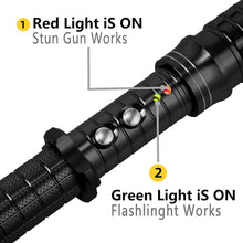 Load image into Gallery viewer, Lightweight Rechargeable Self-Defense Flashlight with Adjustable Length &amp; Power