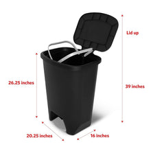 Load image into Gallery viewer, Elegant 20-Gallon Trash Can with Clorox Odor Protection - Hands-Free Operation