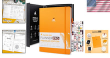 Load image into Gallery viewer, Luxurious A4 Undated Planner Pro: Weekly &amp; Monthly Organizer in Amber Yellow