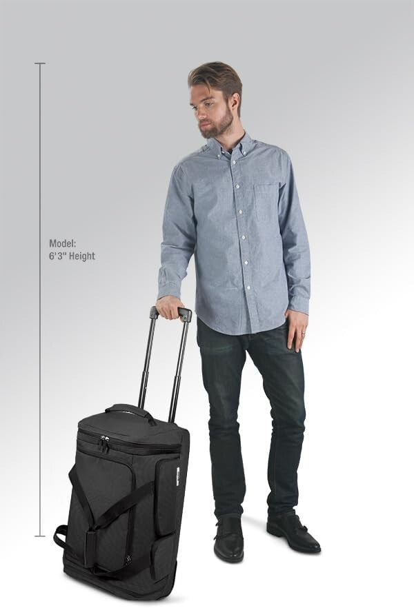 Compact 22 Inch Wheeled Duffle Bag - Lightweight Design for Modern Travelers
