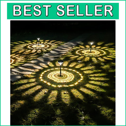 Durable Solar Powered Pathway Lights - 8 Pack with Adjustable Height & LED Modes