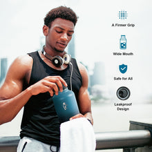 Load image into Gallery viewer, Stylish 64 oz Stainless Steel Water Flask with 3 Functional Lids - Gym Essential