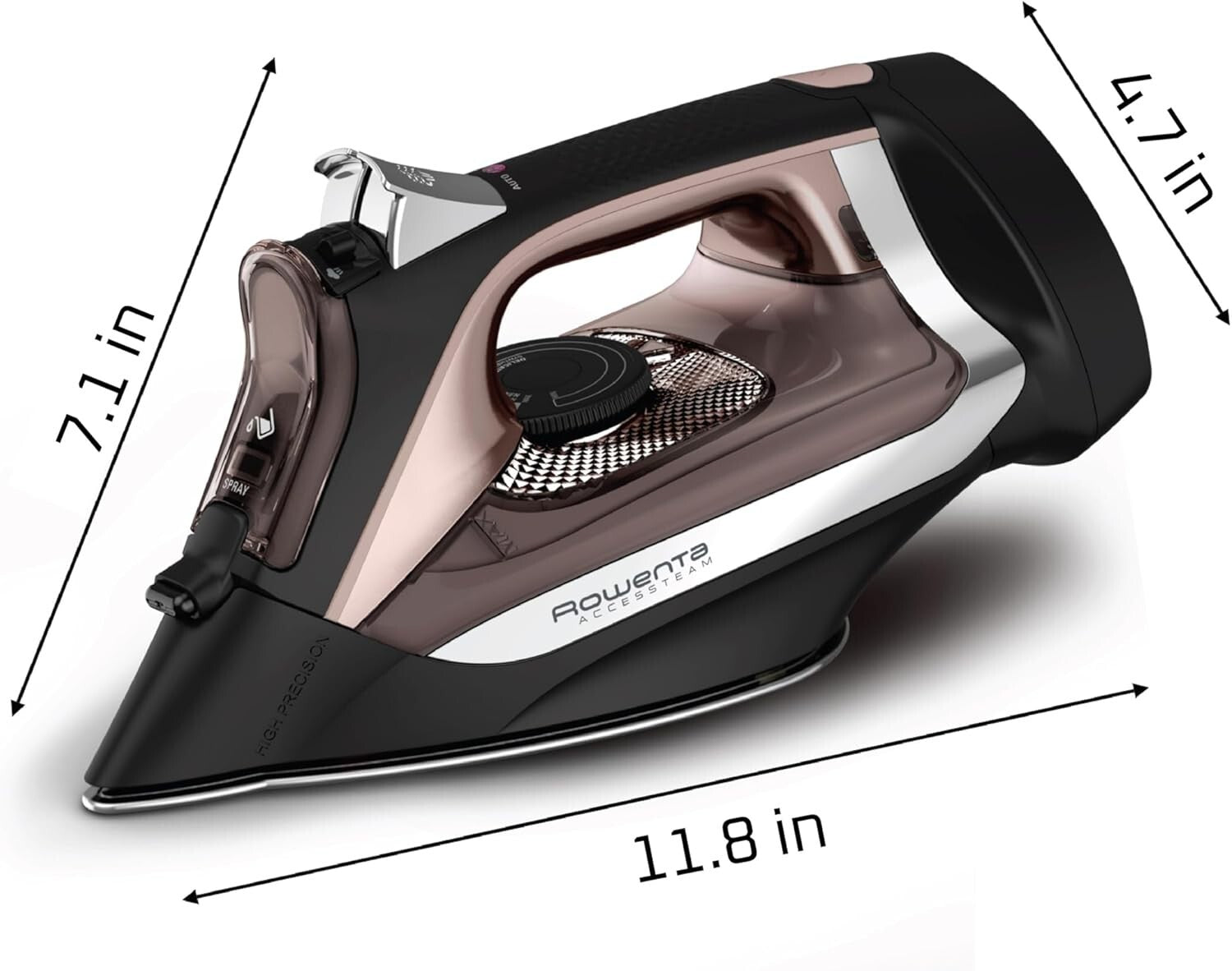 Ultimate Steam Iron with Retractable Cord - 350 Micro-Holes for Perfect Coverage