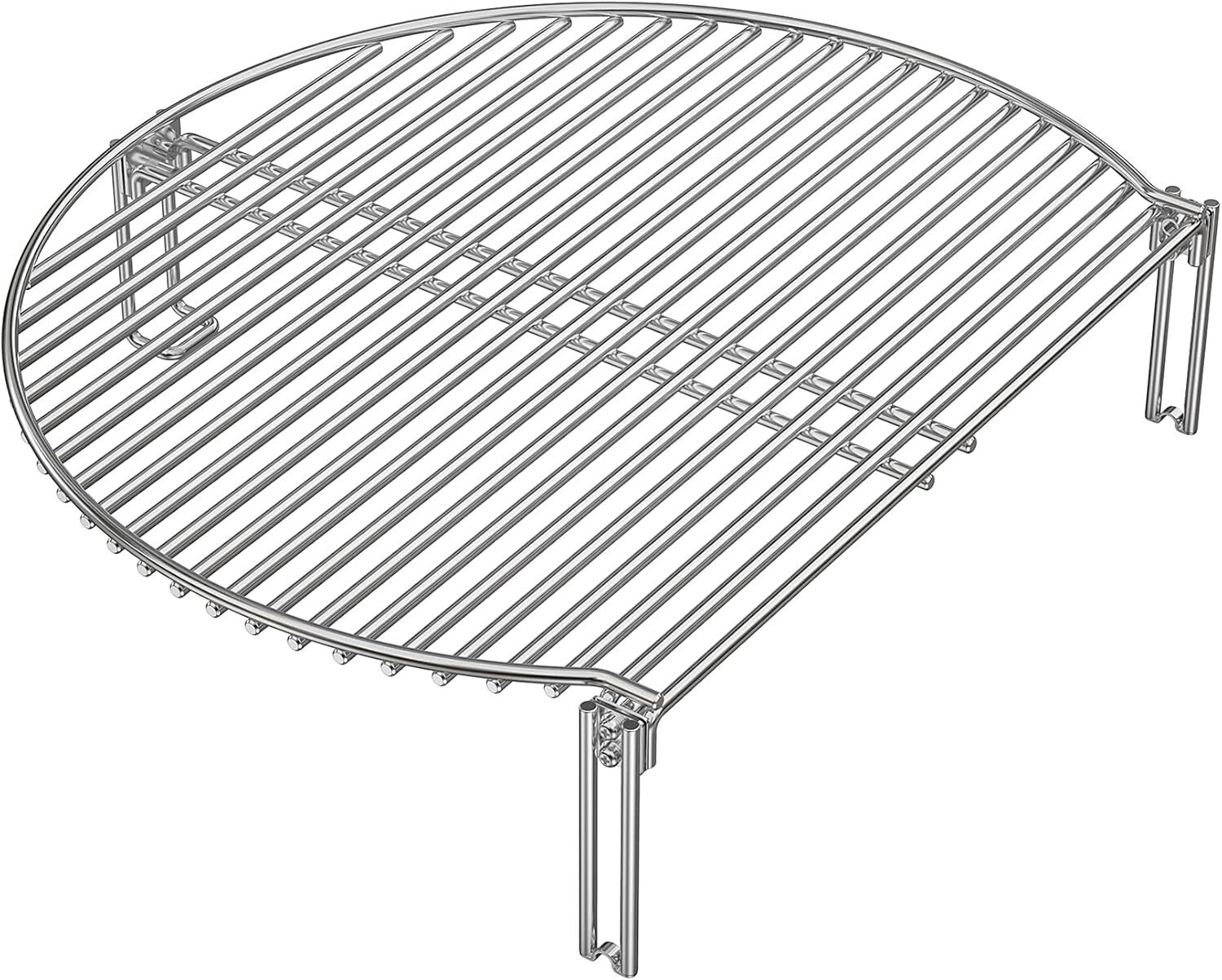 Flexible Stainless Steel Cooking Grate for Outdoor Charcoal Grilling - 15.6"D
