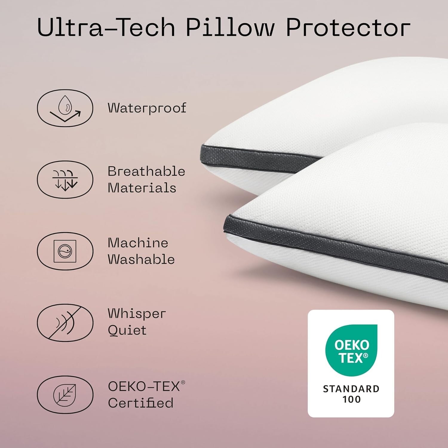 2-Pack King Size Waterproof Pillow Protectors - Ultimate Sleep Hygiene Solution