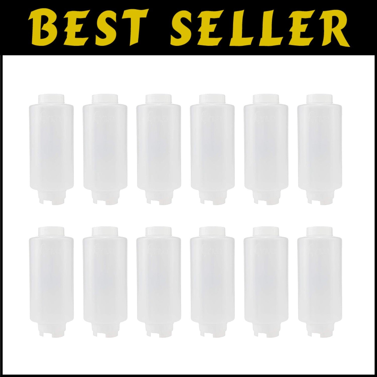 Reusable 32 oz FIFO Squeeze Bottles - 12 Pack for No-Waste Cooking & Painting