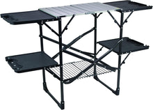 Load image into Gallery viewer, Portable Slim-Fold Cook Station with Heat-Resistant Tabletop &amp; 4 Side Tables