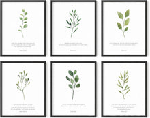 Load image into Gallery viewer, Inspirational Bible Verse Art Prints – 6-Piece Black Framed Decor for Home