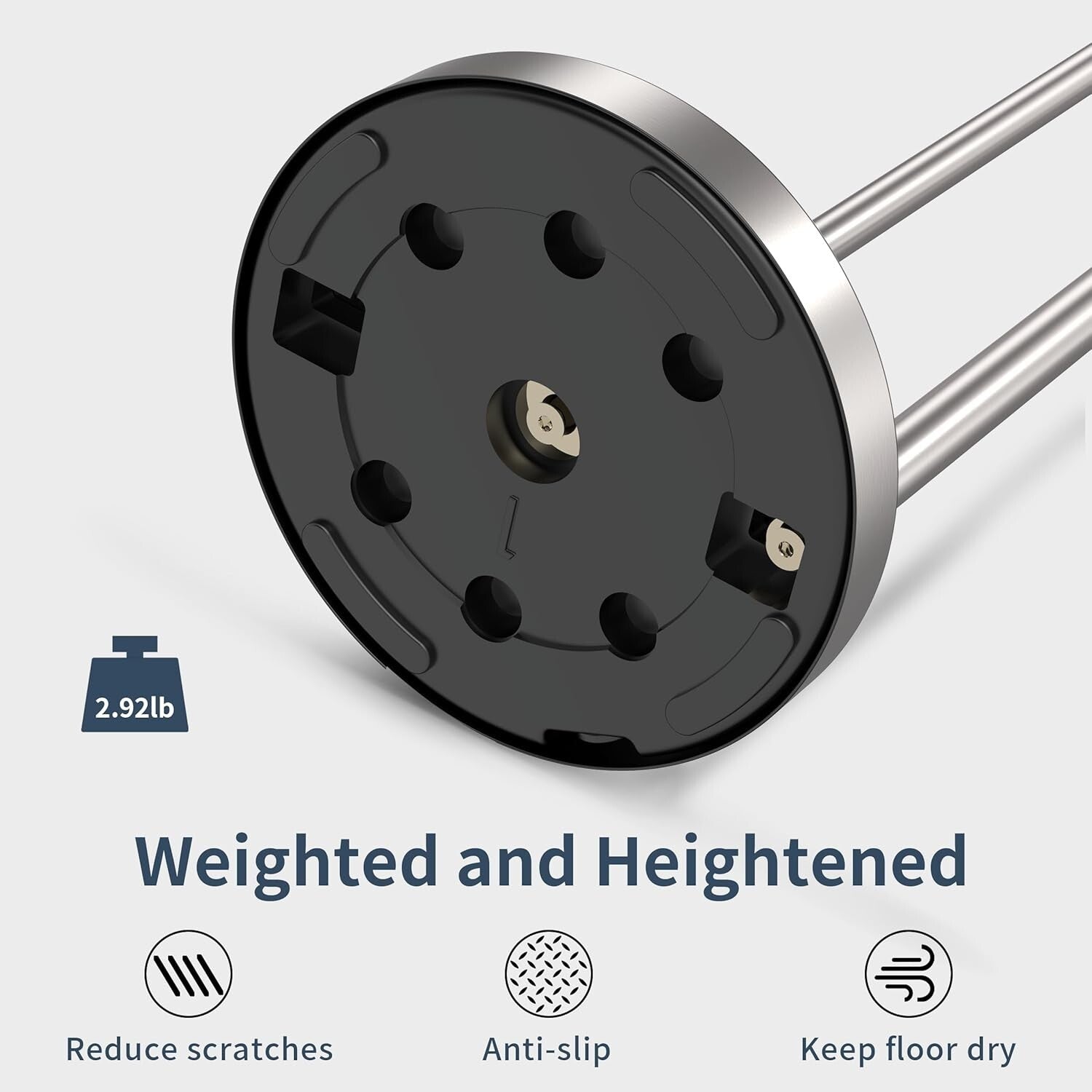 Brushed Nickel Free Standing Toilet Paper Holder with Storage for 4 Rolls