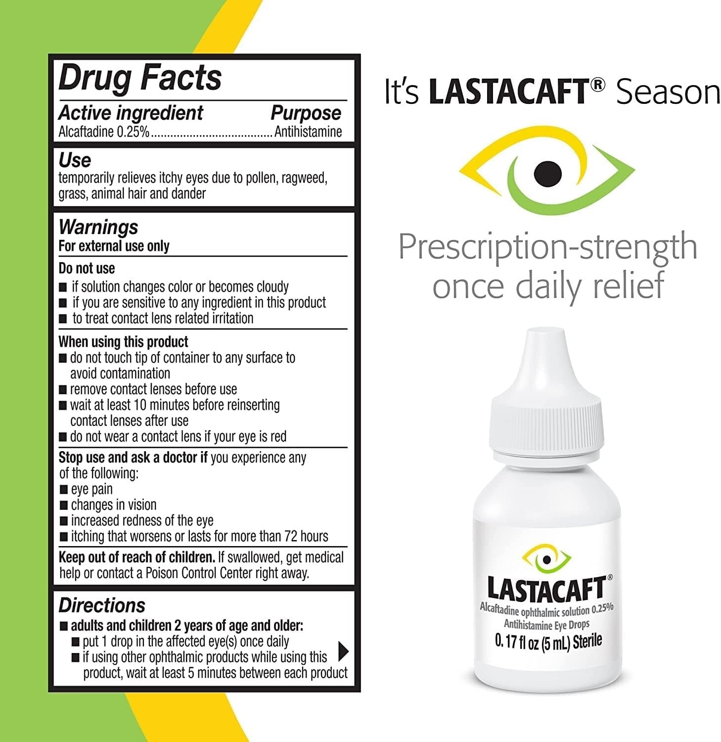 Fast-Acting Once Daily Allergy Eye Drops - Effective Relief from Pollen & More