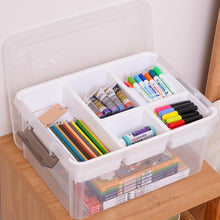 Load image into Gallery viewer, 17 Quart Plastic Storage Bins - Stackable Organizers for Crafts &amp; Toys, 2 Pack