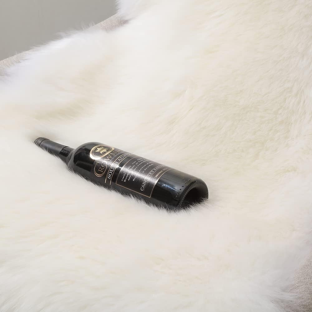 Premium Australian Genuine Sheepskin Area Rug – Luxurious 2ft x 3ft Fluffy Decor