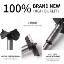 Load image into Gallery viewer, Precision Carbide Forstner Bit Set, 14 Pieces for Clean and Accurate Wood Holes