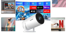 Load image into Gallery viewer, Portable Full HD 1080P Mini Projector with WiFi &amp; Bluetooth - Netflix Ready