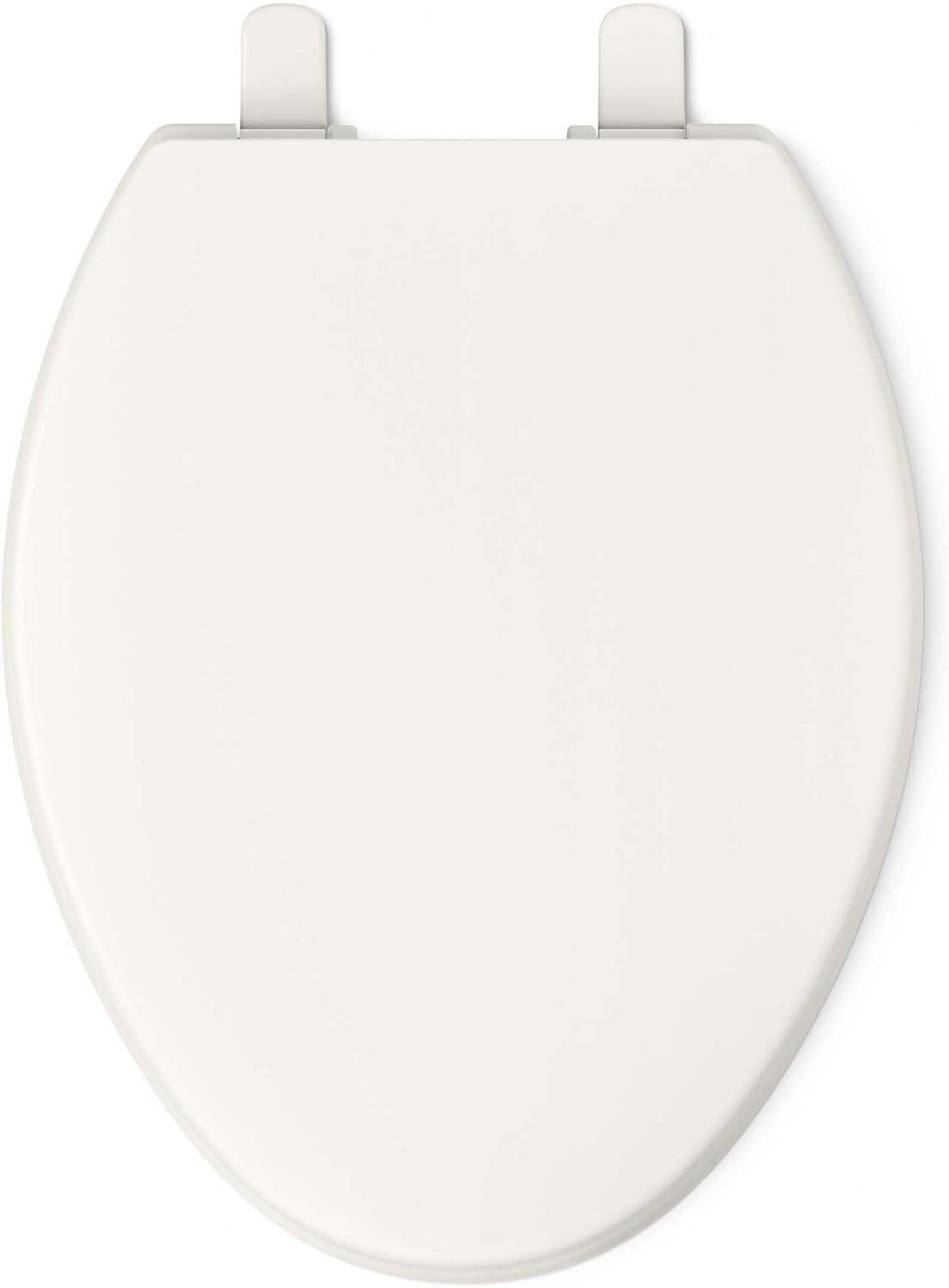 Easy Install Biscuit Quiet-Close Elongated Toilet Seat with Grip-Tight Bumpers