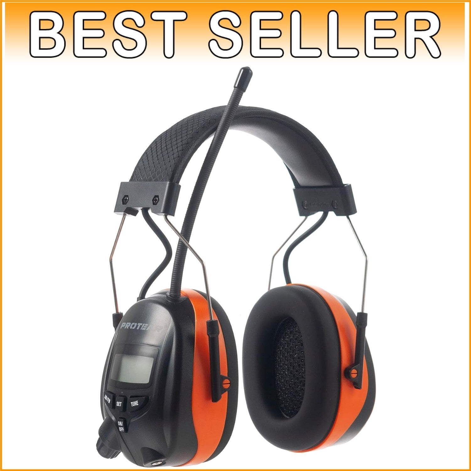 Digital AM/FM Radio Headphones with 25dB Noise Reduction for All-Day Comfort
