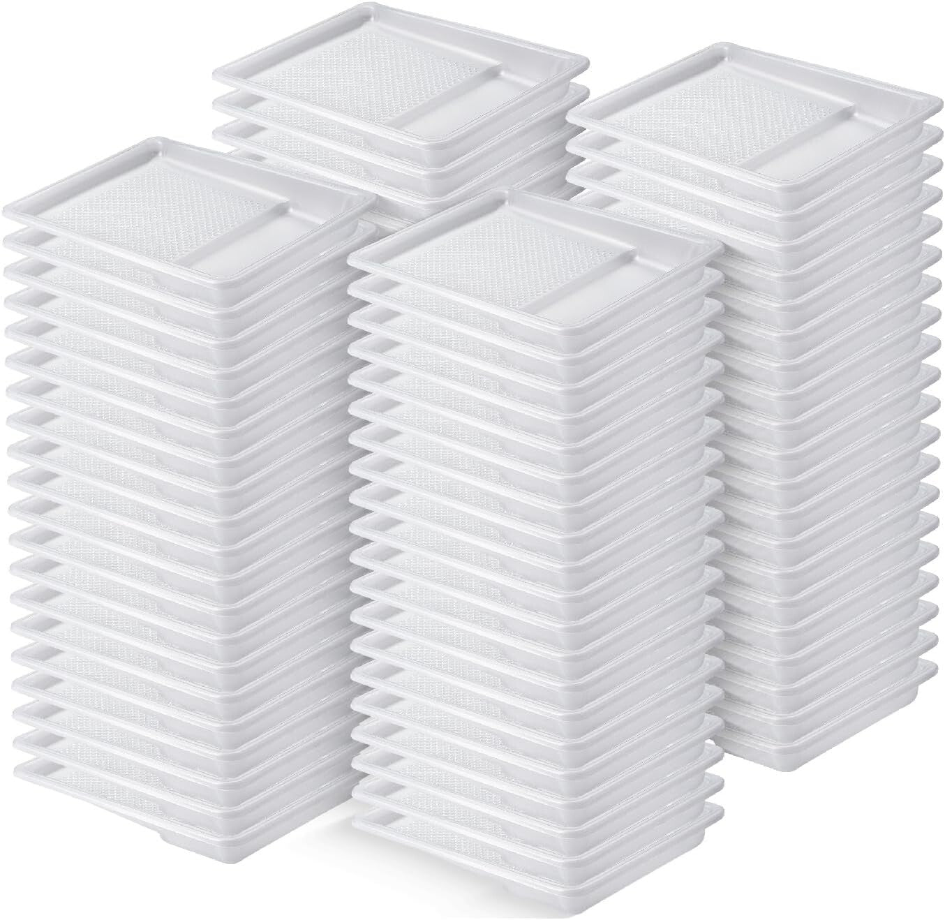 80-Pack Disposable Paint Tray Liners for 9-Inch Classic White Painting Projects