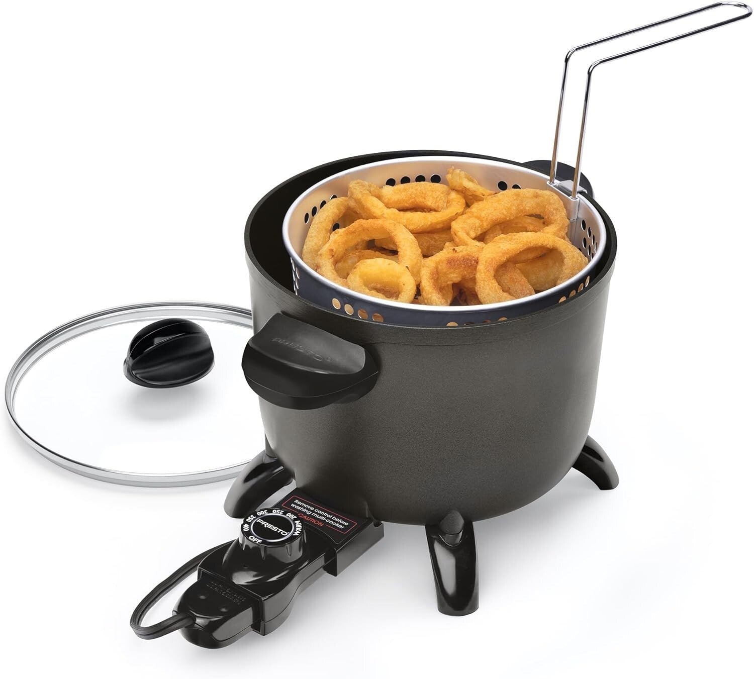 Ceramic Nonstick Multi-Cooker - Deep Fryer and Steamer for Effortless Cooking