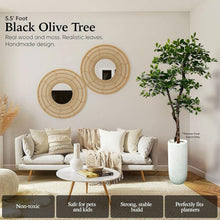 Load image into Gallery viewer, Natural-Looking 5ft Black Olive Leaf Tree - Supporting Sustainability Efforts