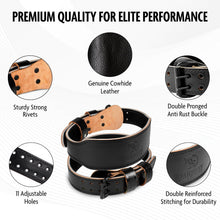 Load image into Gallery viewer, Adjustable 4-Inch Weightlifting Belt with Double-Pronged Buckle - Premium Design
