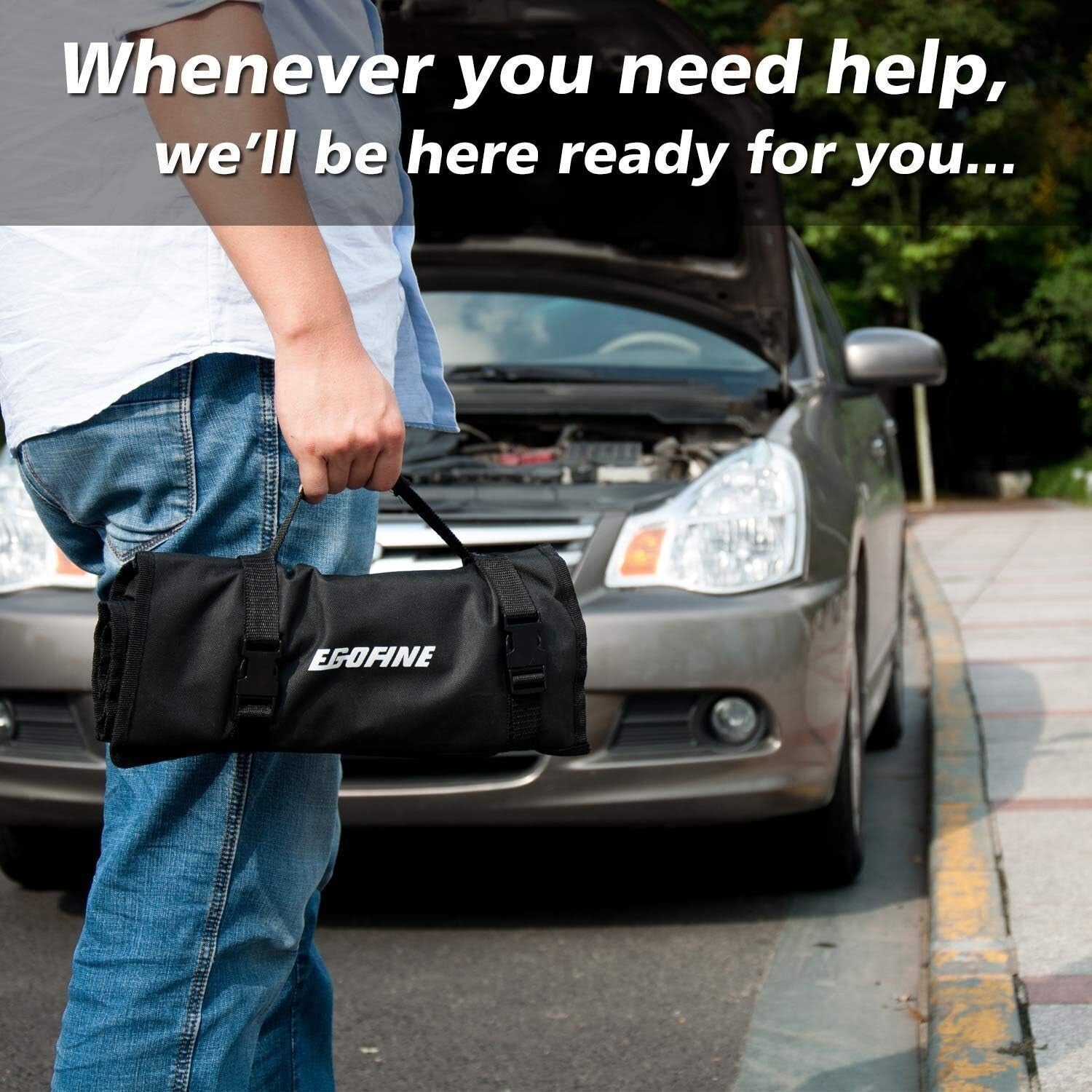 Durable 18pc Metric Ratcheting Wrench Set with Chrome Vanadium and Roll Up Bag