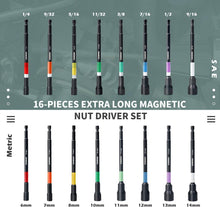 Load image into Gallery viewer, Durable 6-Inch Rainbow Magnetic Nut Driver Set – Ideal for Home &amp; Auto Repairs