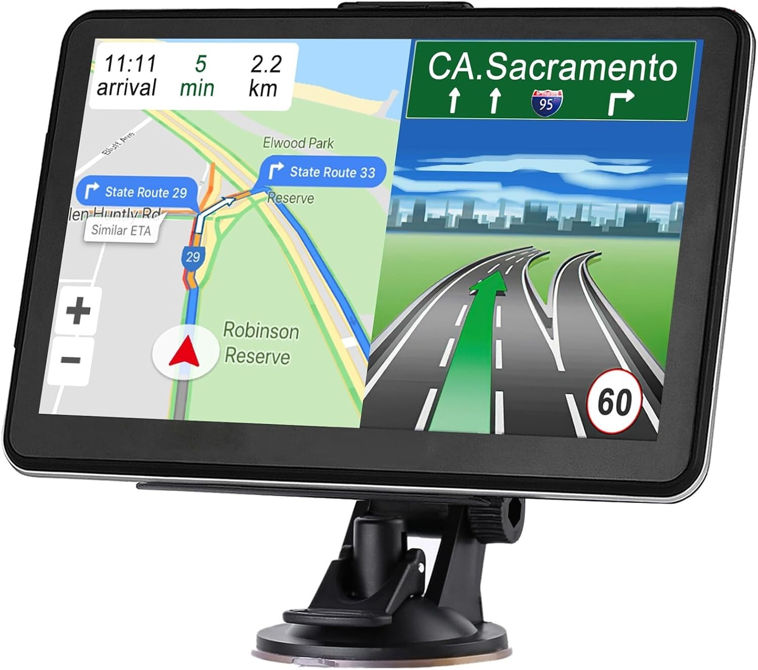 2024 7-Inch Touchscreen GPS Navigation for Truck - Voice Alerts & Lifetime Maps