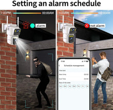 Load image into Gallery viewer, Dual Lens Solar Powered Security Cameras - 2K Outdoor WiFi, Color Night Vision