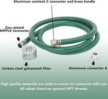 Load image into Gallery viewer, Green PVC Suction Hose Kit with Corrosion-Resistant Strainer &amp; Connectors