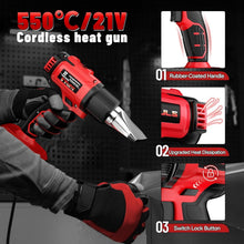 Load image into Gallery viewer, Lightweight and Ergonomic Heat Gun – 2 Rechargable Batteries, 1022℉ Capabilities