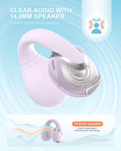 Load image into Gallery viewer, Wireless Bone Conduction Headphones - Lightweight &amp; Comfortable Earbuds - Purple