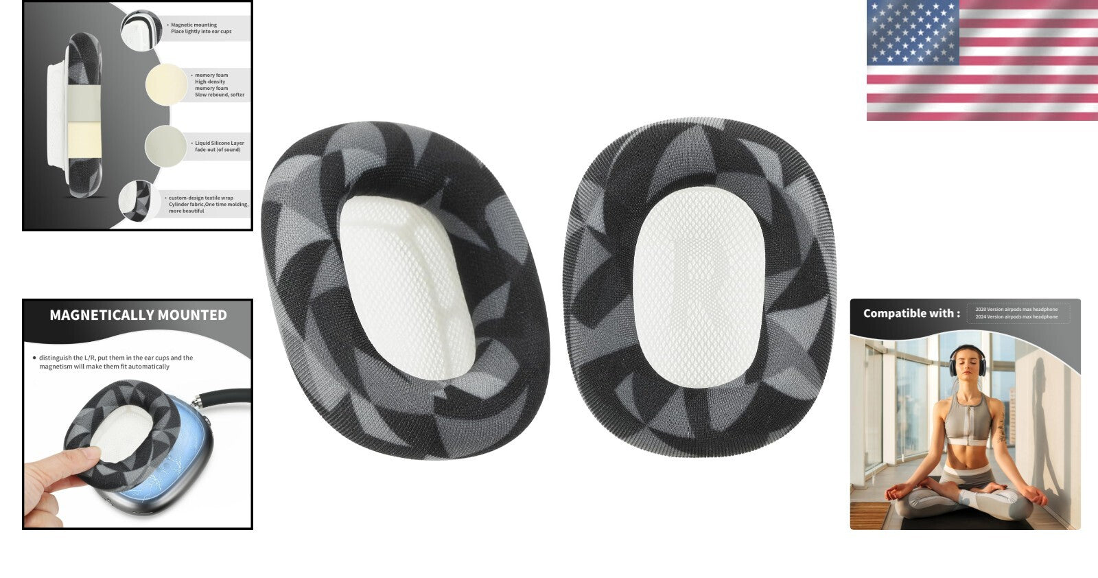 Enhanced Comfort Magnetic Earpads for AirPods Max - Noise Isolation & Breathable