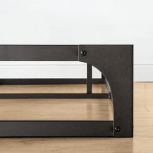 Load image into Gallery viewer, Queen Metal Platform Bed Frame with Integrated Steel Slat Support - Black Finish