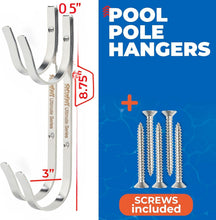Load image into Gallery viewer, Ultimate Pool Storage Solution – 4 Stainless Steel Hooks for Easy Mounting