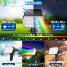 Load image into Gallery viewer, 7 Lighting Modes Solar Outdoor Lights, Waterproof IP68 - Perfect for Decoration