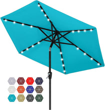 Load image into Gallery viewer, Versatile 7.5FT Solar LED Umbrella - Durable, Stylish Shade for Outdoor Living