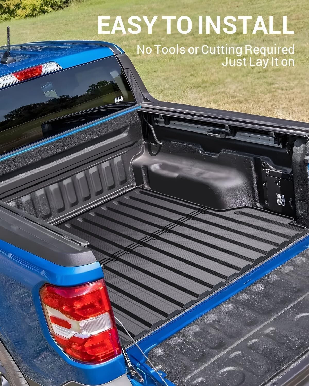 Custom Fit TPE Bed Mat for 2022-2025 Trucks with Raised Edges for Protection
