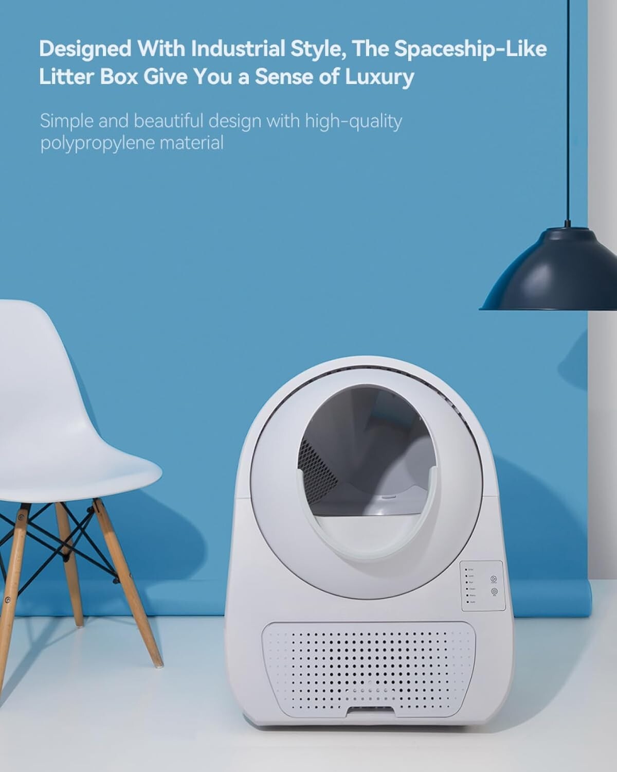 Ultimate Self-Cleaning Litter Box for Multiple Cats - Safe, Convenient, White