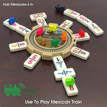 Load image into Gallery viewer, Premium Double 15 Domino Set with 9 Train &amp; 2 Chicken Markers - Travel Ready