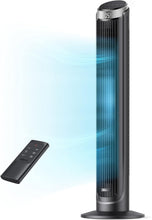 Load image into Gallery viewer, Compact 40" Oscillating Floor Fan with Remote - Silent 26ft/s Cooling Efficiency